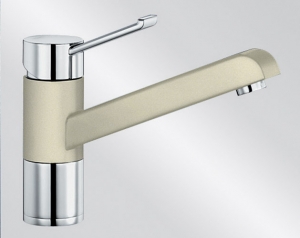 BLANCOZENOS Silgranit-Look 2-farbig, Farbe jasmin/chrom, 517809