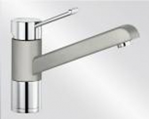 BLANCOZENOS Silgranit-Look 2-farbig, Farbe perlgrau/chrom, 520759