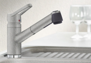 BLANCOACTIS-S Silgranit-Look, Hochdruck, Farbe perlgrau, 520728