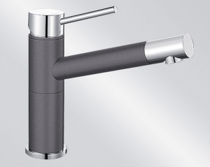 BLANCOALTA Compact Silgranit-Look, 2-farbig, Farbe felsgrau/chrom, 518810