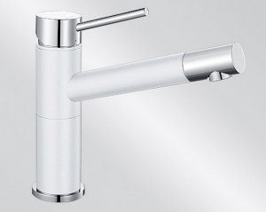 BLANCOALTA Compact Silgranit-Look, 2-farbig, Farbe silgranitweiss/chrom, 515317