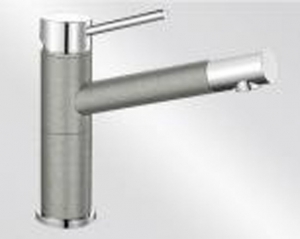 BLANCOALTA Compact Silgranit-Look, 2-farbig, Farbe perlgrau/chrom, 520729