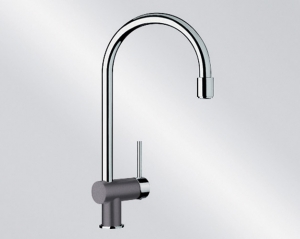 BLANCOFILO-S Silgranit-Look (zweifarbig) felsgrau/chrom, 518811