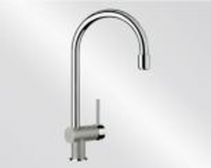 BLANCOFILO-S Silgranit-Look (zweifarbig) perlgrau/chrom, 520742