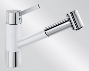 BLANCOTIVO-S Silgranit-Look, Niederdruck, Farbe silgranitweiss/chrom, 518428