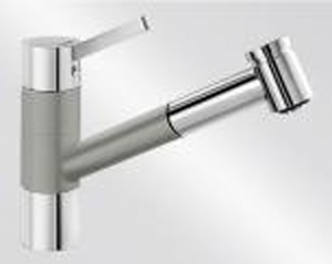 BLANCOTIVO-S Silgranit-Look, Niederdruck, Farbe perlgrau/chrom, 520754