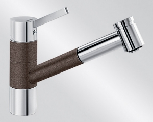 BLANCOTIVO-S Silgranit-Look, Niederdruck, Farbe cafe/chrom, 518432