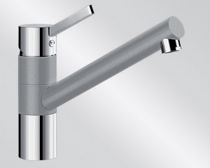 BLANCOTIVO Silgranit-Look Niederdruck, 2-farbig, Farbe alumetallic/chrom, 518416