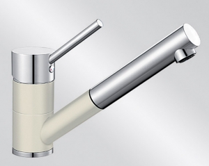 BLANCOANTAS-S Silgranit-Look, 2-farbig, Hochdruck, Farbe jasmin/chrom, 515351