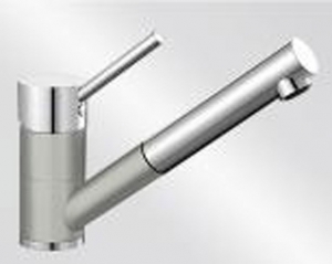 BLANCOANTAS-S Silgranit-Look, 2-farbig, Niederdruck, Farbe perlgrau/chrom, 520734