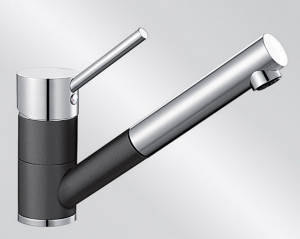 BLANCOANTAS-S Keramik-Look, 2-farbig, Farbe basalt/chrom, 517647