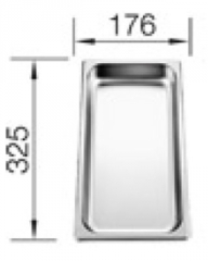 BLANCO Garbehlter 1/3 ungelocht fr Dampfgarer, 515798