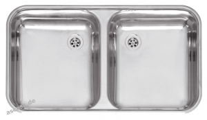 Reginox L18 35D40 VPVP-CC (304) ohne berlauf, als Auflagesple und flchenbndige Sple einbaubar