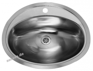 Reginox Pacific-CC (304) ohne berlauf, als Auflagewaschtisch und flchenbndiger Waschtisch einbaubar