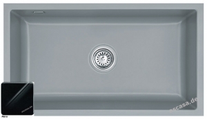 Systemceram KeraDomo MERA 80 U/g, geschliffene Oberseite, Farbe Nero, mit 5 Jahren Garantie