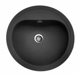 Reginox Atlantis, Regi-Color, farbiger Edelstahlwaschtisch mit granithnlicher Oberflche, Farbe schwarz, Midnight Sky, B3038LZW02NDS