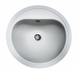 Reginox Atlantis, Regi-Color, farbiger Edelstahlwaschtisch mit granithnlicher Oberflche, Farbe weiss, Arctic White, B3038LWI02NDS