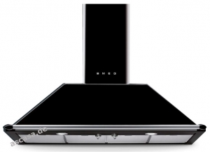 Smeg KT110 BLE Dekor-Kaminwandhaube, Schwarz, 110 cm, Energieeffizienzklasse A, mit 5 Jahren Garantie!