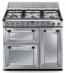 SMEG TR93 XD Kochzentrum, Gaskochfeld, Edelstahl, 90 cm, EEK: A/B, mit 5 Jahren Garantie!