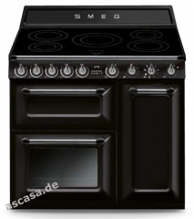 SMEG TR93 IBL Kochzentrum, Induktionskochfeld, Schwarz, 90 cm, EEK: A/B, mit 5 Jahren Garantie!