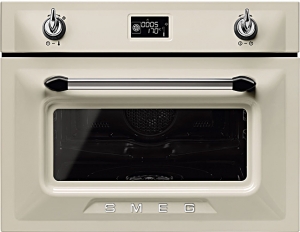 SMEG SF4920VCP1 Nostalgie Kompakt-Dampfbackofen, Creme, EEK: A+, mit 5 Jahren Garantie!