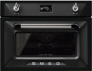 SMEG SF4920VCN1 Nostalgie Kompakt-Dampfbackofen, Schwarz, EEK: A+, mit 5 Jahren Garantie!