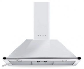 Smeg KT90 BE Dekor-Kaminwandhaube, Weiss, 90 cm, Energieeffizienzklasse A, mit 5 Jahren Garantie!