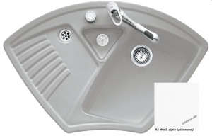 Villeroy & Boch Arena Eck, Farbe R1 Weiss Alpin, Classicline
