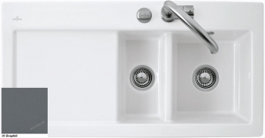 Villeroy & Boch Subway 60 XR, Farbe i4 Graphit, Classicline, Becken rechts oder Becken links