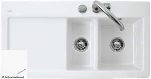 Villeroy & Boch Subway 60 XR, Farbe R1 Weiss alpin, Classicline, Becken rechts oder Becken links
