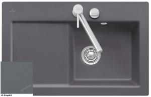 Villeroy & Boch Subway 45, Farbe i4 Graphit, Classicline, Becken rechts oder Becken links