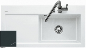 Villeroy & Boch Subway 60 XL Flat, Farbe S5 Ebony, Premiumline, Becken rechts oder Becken links