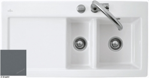 Villeroy & Boch Subway 60 XR Flat, Farbe i4 Graphit, Classicline, Becken rechts oder Becken links