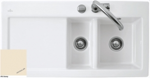 Villeroy & Boch Subway 60 XR Flat, Farbe FU Ivory, Classicline, Becken rechts oder Becken links