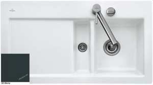 Villeroy & Boch Subway 50 flat, Farbe S5 Ebony, Premiumline, Becken rechts oder Becken links