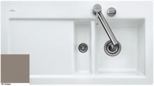 Villeroy & Boch Subway 50 flat, Farbe TR Timber, Premiumline, Becken rechts oder Becken links