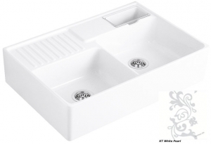 Villeroy & Boch Splstein Doppelbecken, Farbe KT White Pearl, Trendline