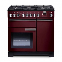Falcon Professional Deluxe 90, Range Cooker, Gaskochfeld, 90 cm, Farbe Cranberry, mit 5 Jahren Garantie!