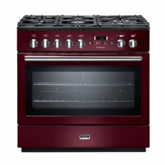 Falcon Professional+ FX 90, Range Cooker, Gaskochfeld, 90 cm, Farbe Cranberry, mit 5 Jahren Garantie!