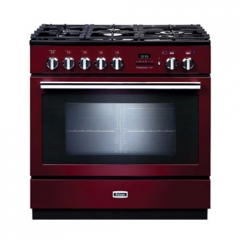 Falcon Professional+ FXP 90, Range Cooker, Gaskochfeld, 90 cm, Farbe Cranberry, mit 5 Jahren Garantie!