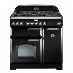 Falcon Classic Deluxe 90, Range Cooker, Gaskochfeld, 90 cm, Farbe Gloss Black, mit 5 Jahren Garantie!