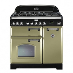 Falcon Classic Deluxe 90, Range Cooker, Gaskochfeld, 90 cm, Farbe Olive Green, mit 5 Jahren Garantie!