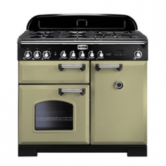 Falcon Classic Deluxe 100, Range Cooker, Gaskochfeld, 100 cm, Farbe Olive Green, mit 5 Jahren Garantie!