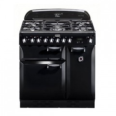 Falcon Elan 90, Range Cooker, Gaskochfeld, 90 cm, Farbe Gloss Black, mit 5 Jahren Garantie!