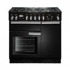 Falcon Professional+ 90, Range Cooker, Gaskochfeld, 90 cm, Farbe Gloss Black, mit 5 Jahren Garantie!