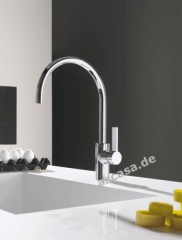 Dornbracht Tara Ultra Einhebelmischer mit Festauslauf, Hochdruck, Chrom, 33800875-00