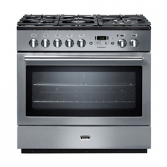 Falcon Professional+ FX 90, Range Cooker, Gaskochfeld, 90 cm, Farbe Stainless Steel, mit 5 Jahren Garantie!