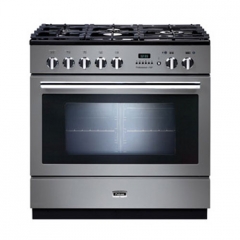 Falcon Professional+ FXP 90, Range Cooker, Gaskochfeld, 90 cm, Farbe Stainless Steel, mit 5 Jahren Garantie!