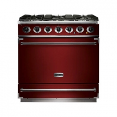 Falcon 900 S, Range Cooker, Gaskochfeld, 90 cm, Farbe Cherry Red, mit 5 Jahren Garantie!