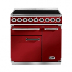 Falcon 900 Deluxe, Range Cooker, Induktionskochfeld, 90 cm, Farbe Cherry Red, mit 5 Jahren Garantie!